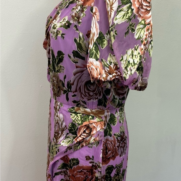 NWT ASTR The Label Midi Dress Size M One Shoulder Satin Mermaid Coquette Velvet - Picture 5 of 15